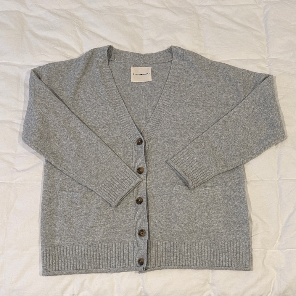 Lucky Brand Heather Gray Women's Cardigan